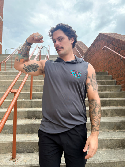 Iron Grey CRD Monogram Sleeveless Hoodie