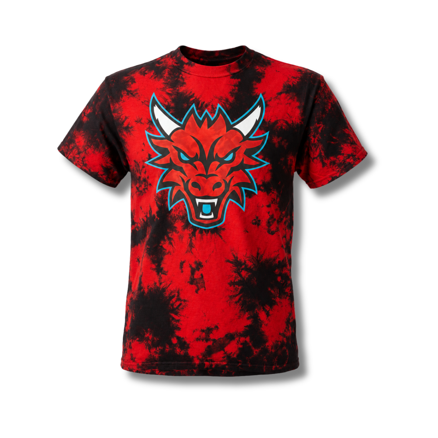 Red Tie-Dye Dragon Head Shirt