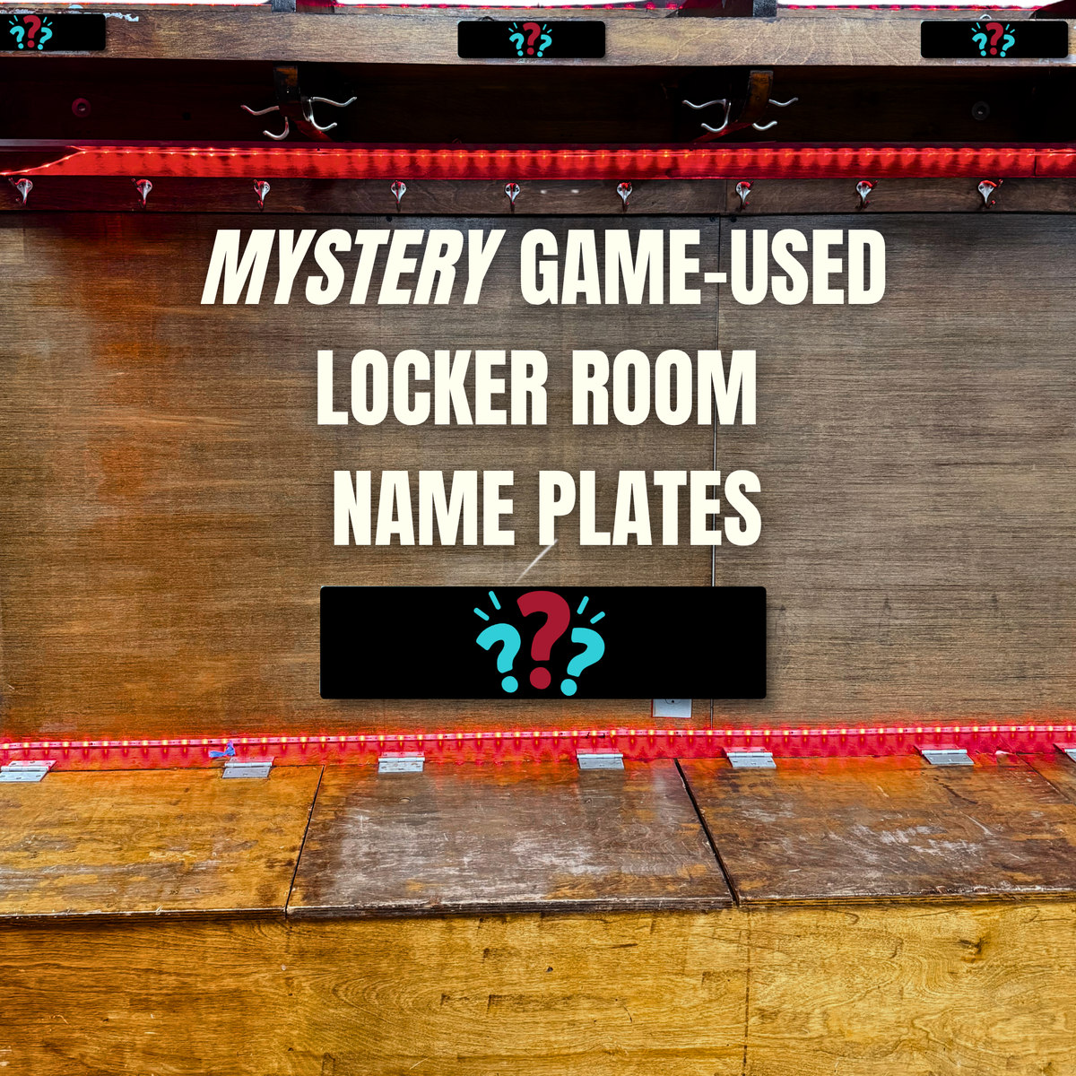 Mystery Game-Used Locker Room Name Plates