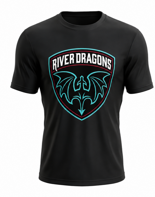 Black Shield Cotton Short Sleeve