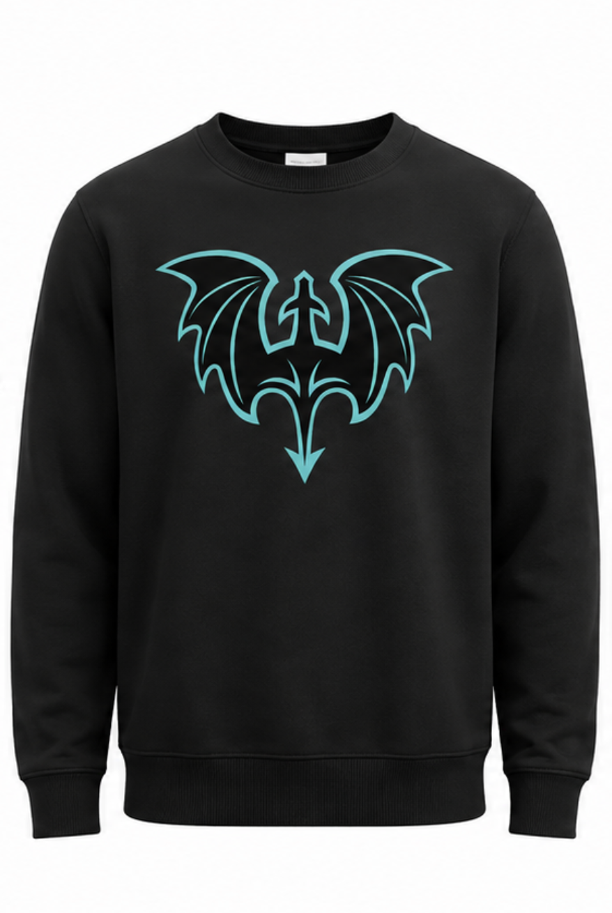 Youth Black Dragon Icon Crewneck