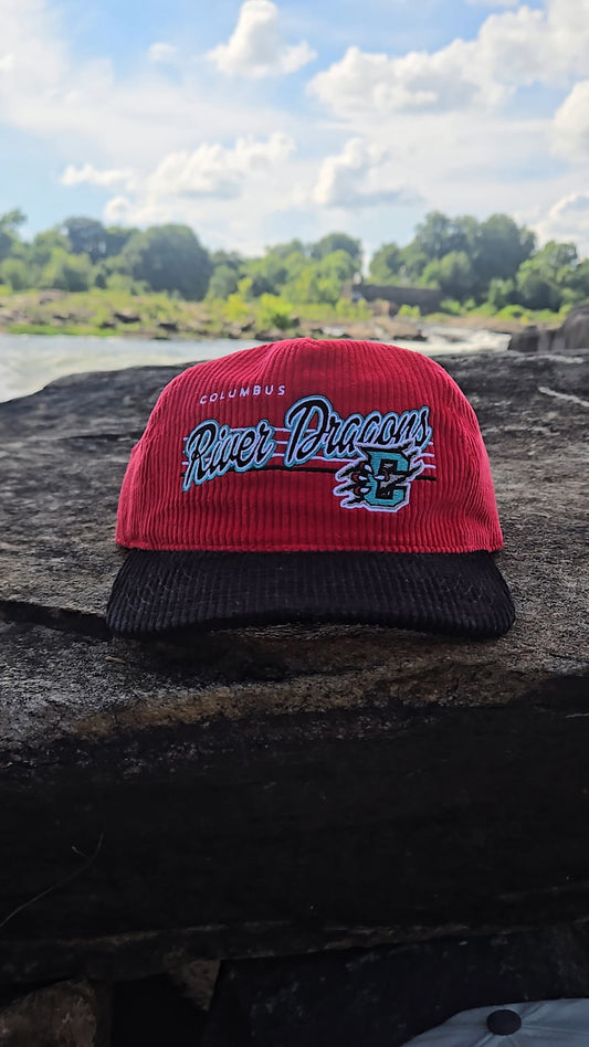 Columbus River Dragons Red/Black Corduroy Snapback