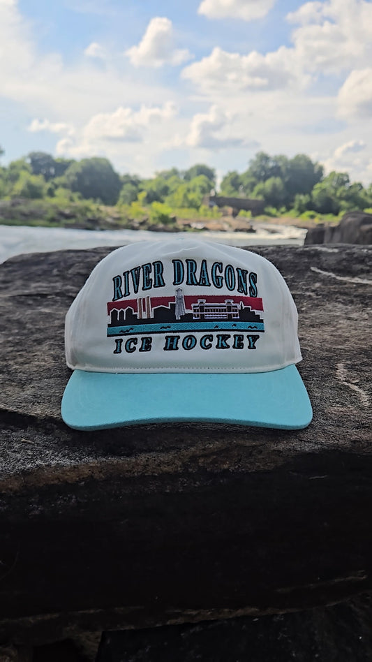Columbus Skyline Tan/Teal Standard Canvas Snapback