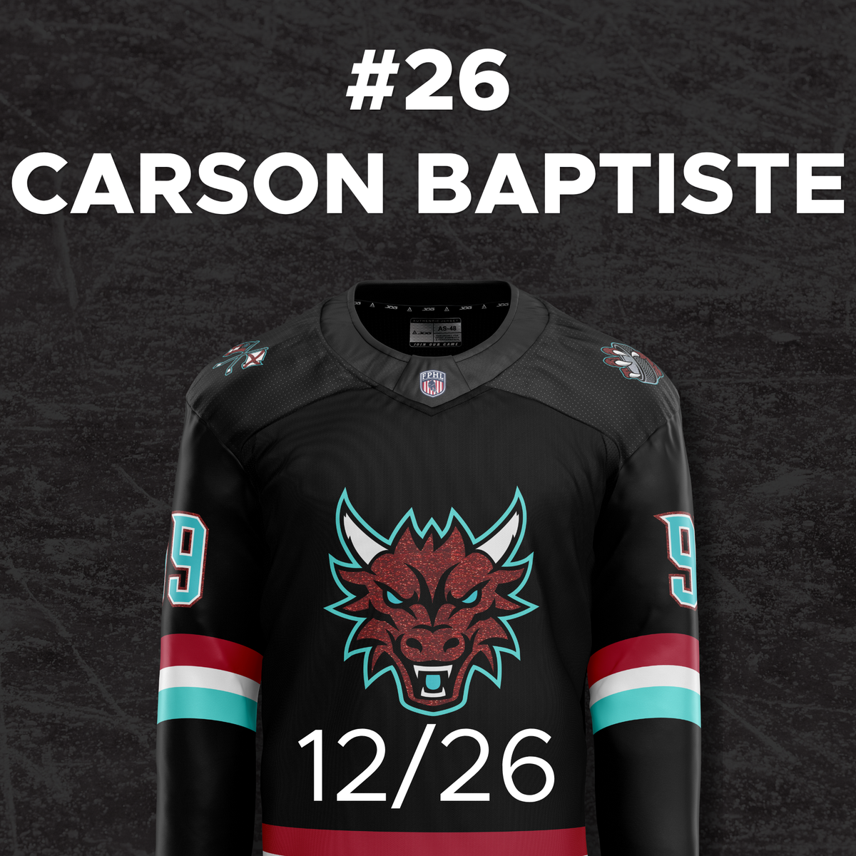Jersey Off The Back: Dec 26- #26 Carson Baptiste
