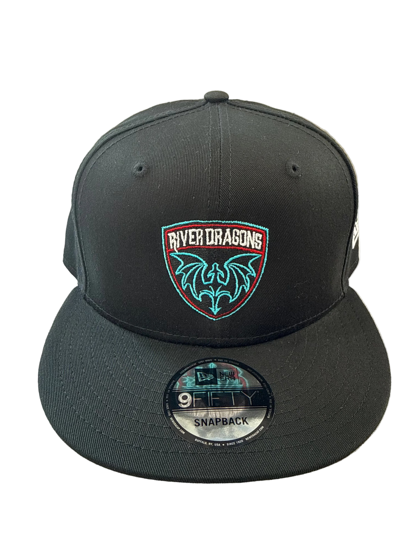 Blackout River Dragons Shield New Era Flat Bill Snapback