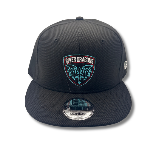 Black New Era Moisture-Wicking Flat Bill Snapback