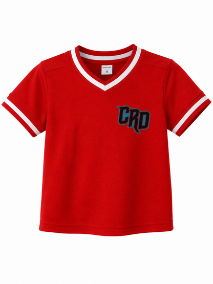 Youth Mesh Monogram Red Baseball Jersey