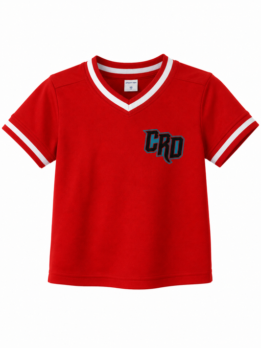 Youth Mesh Monogram Red Baseball Jersey