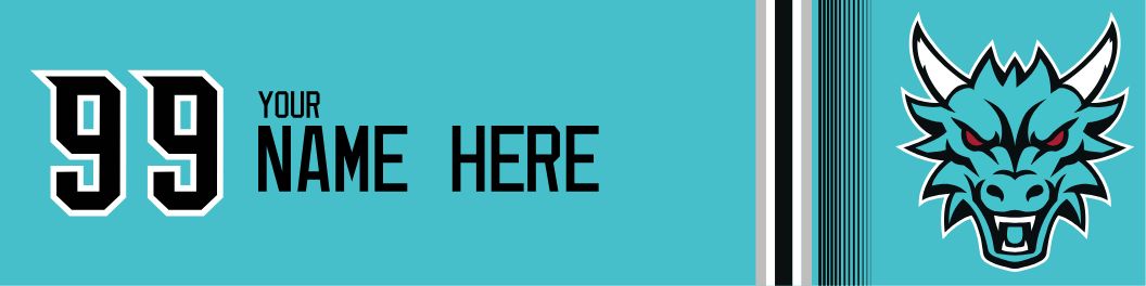 CUSTOM River Dragons Name Plate