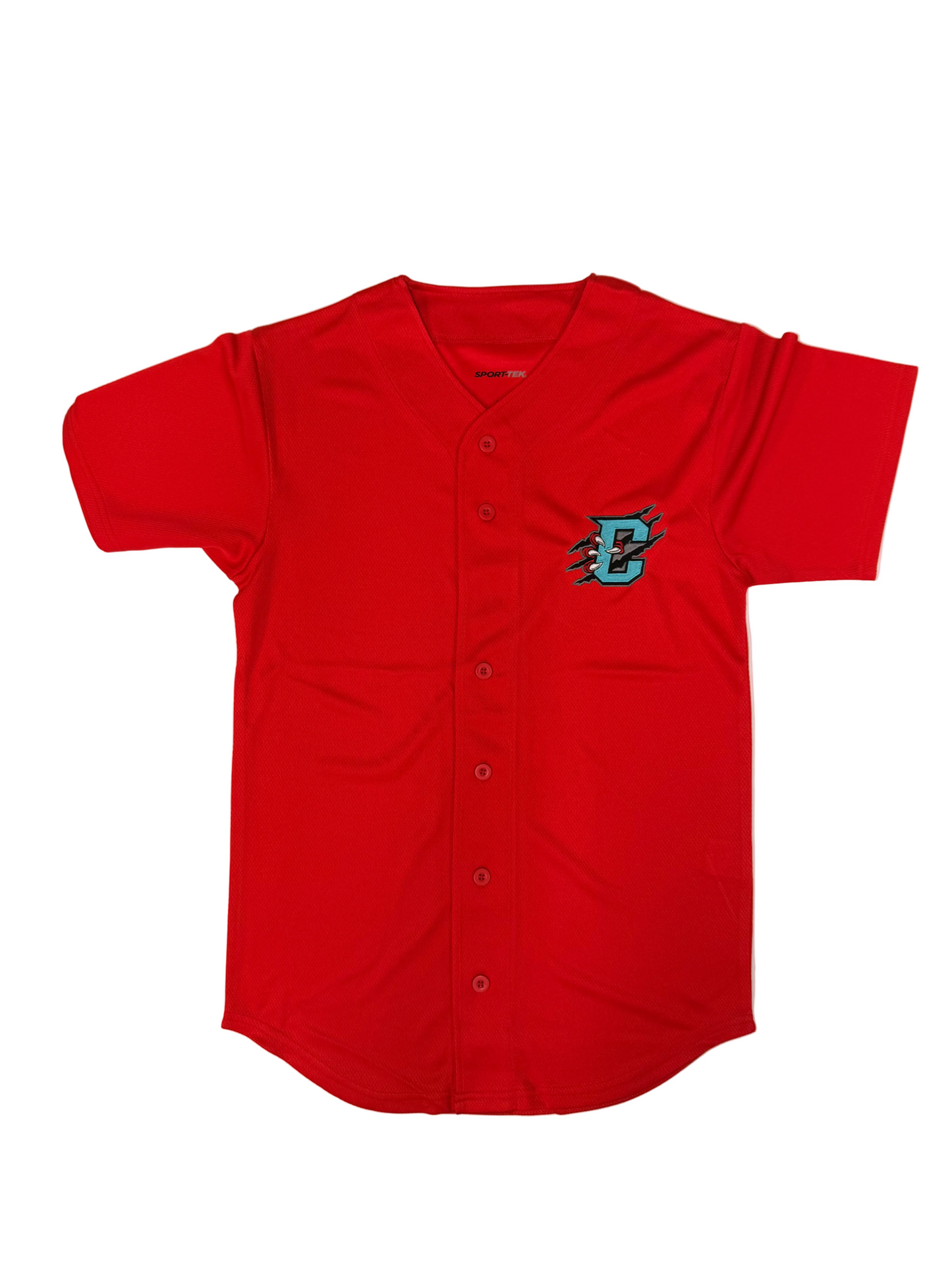 Red Primary Logo Baseball Jersey