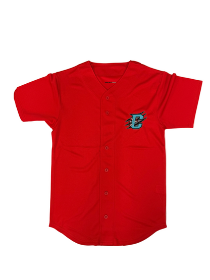 Red Primary Logo Baseball Jersey