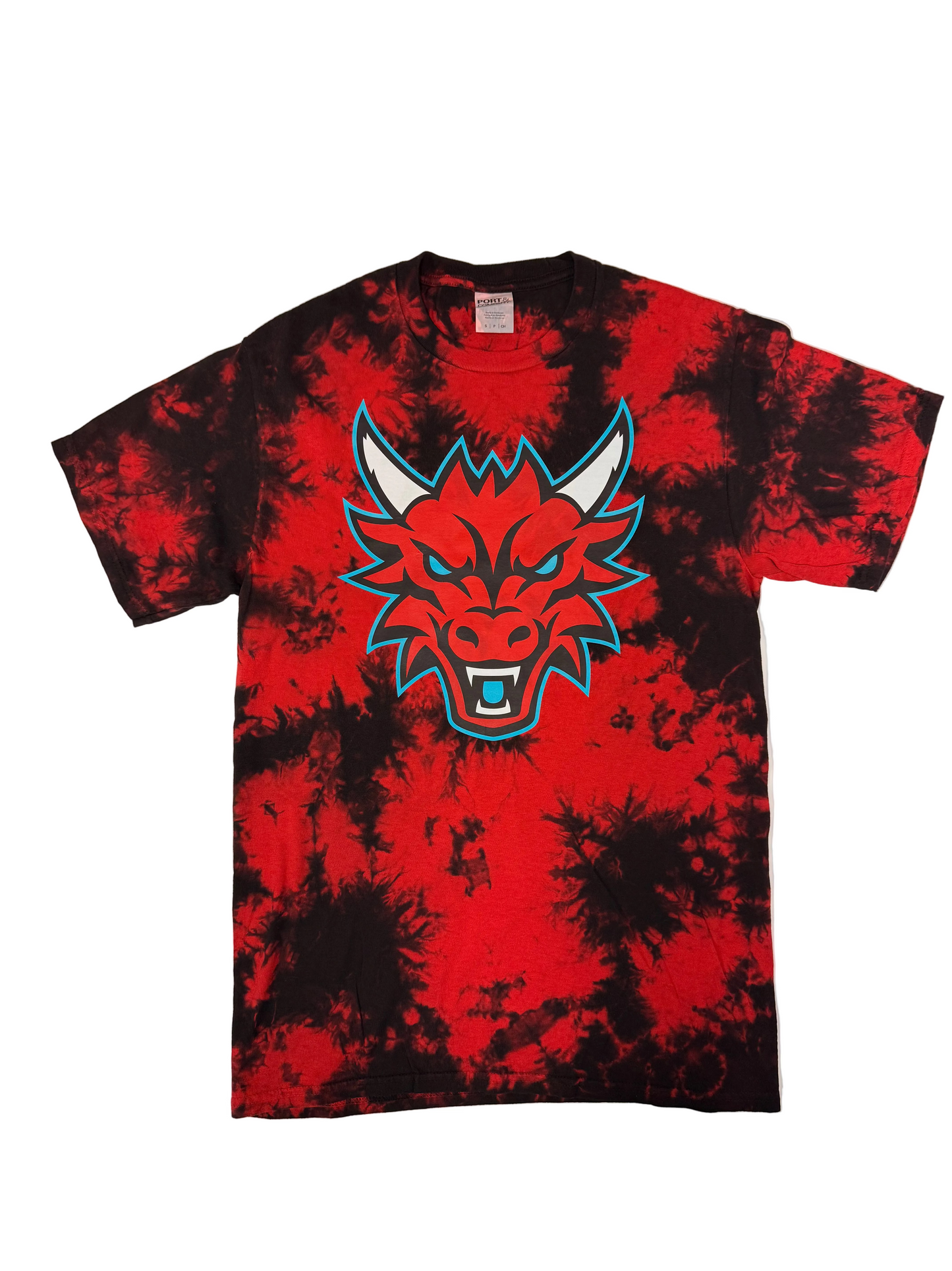 Red Tie-Dye Dragon Head Shirt