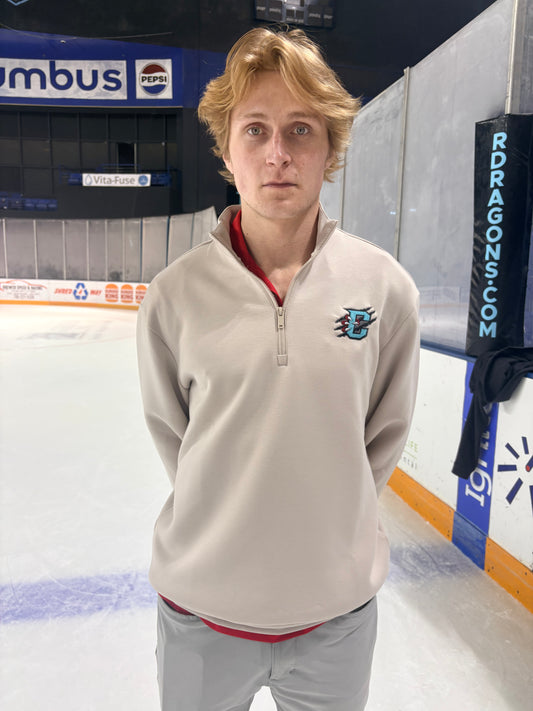 Primary Logo Tan 1/4 Zip Jacket