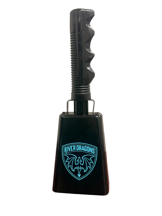 Black River Dragons Shield CowBell with Handle