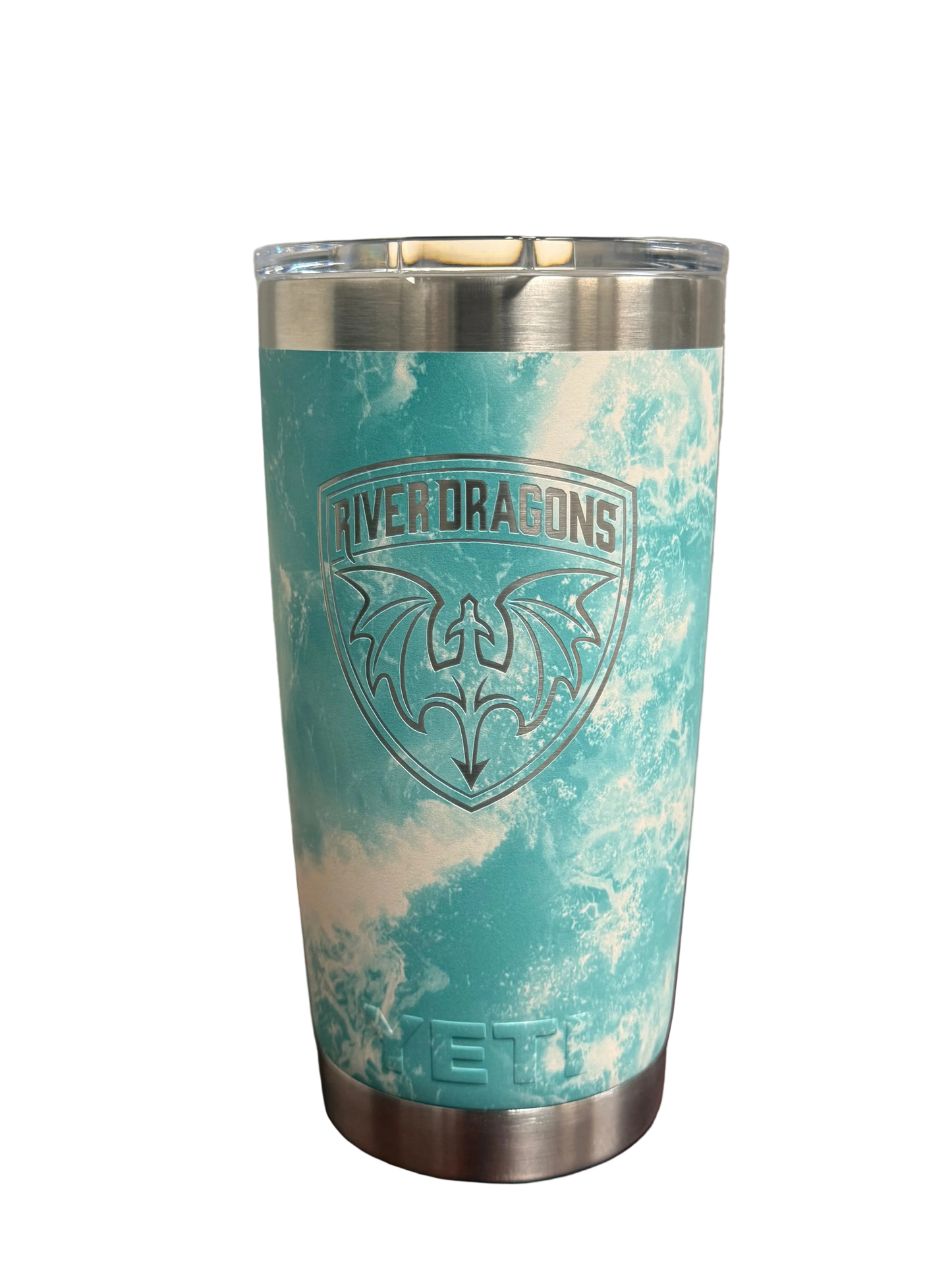 Teal Marble Yeti Tumbler