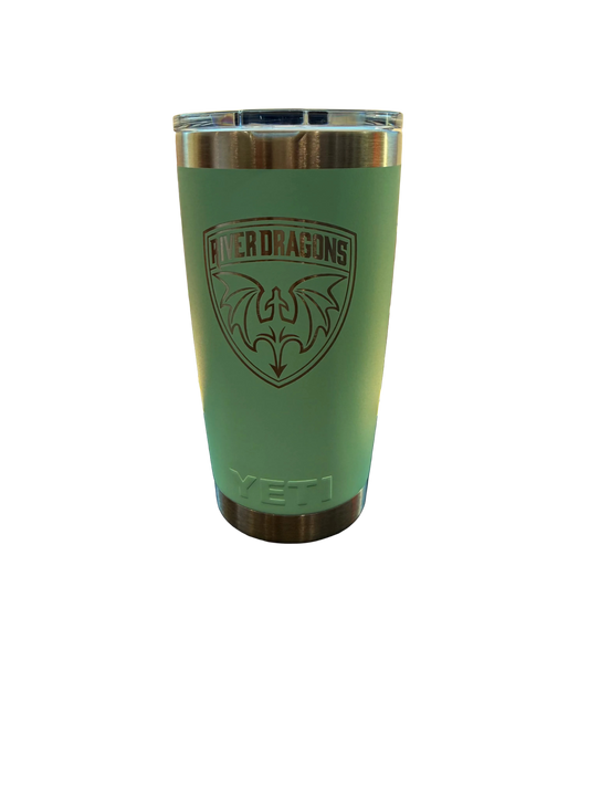 Teal River Dragons Shield Yeti Tumbler