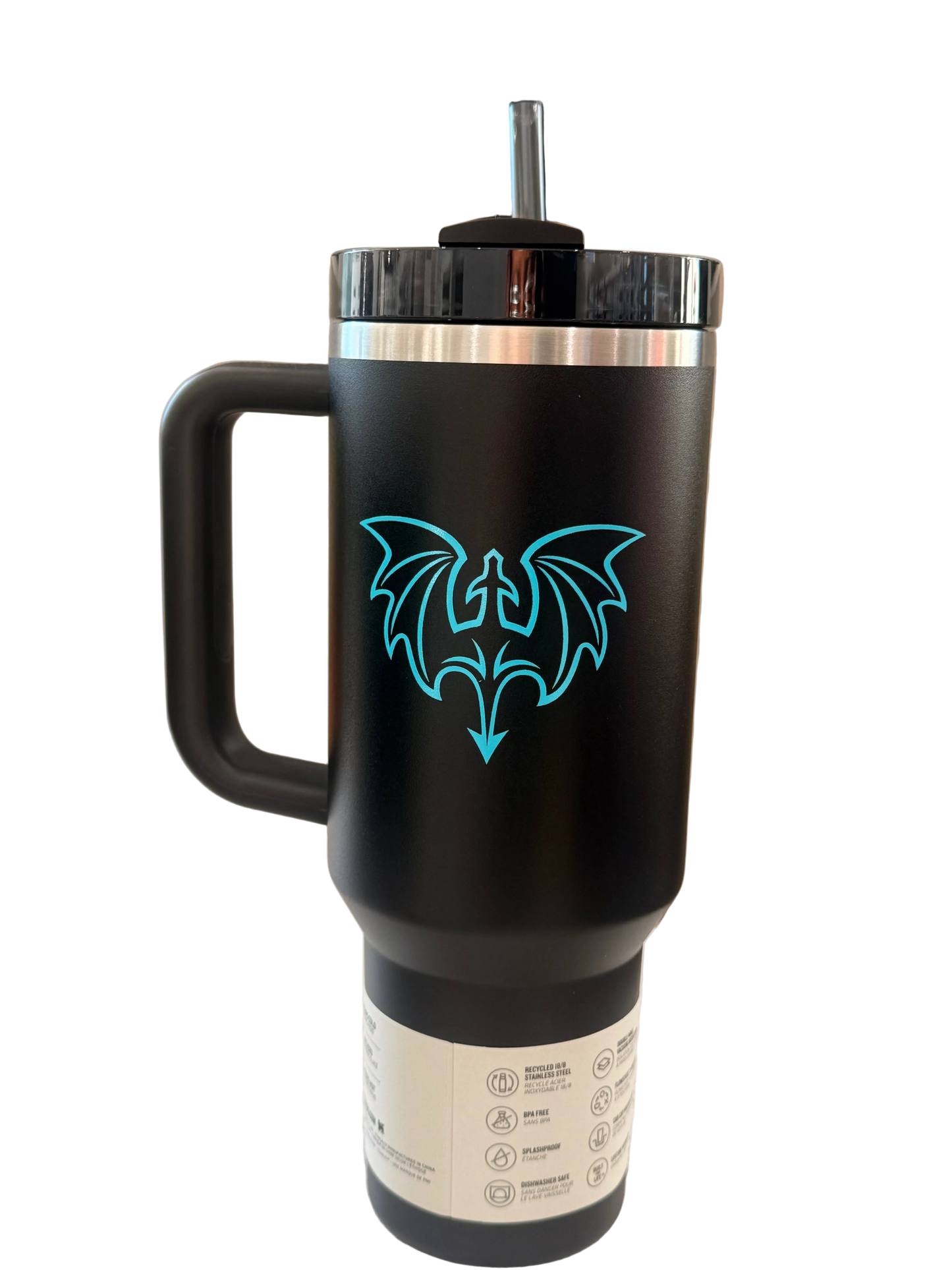 Black Dragon Logo Quencher H2.0 Tumbler – Columbus River Dragons ...