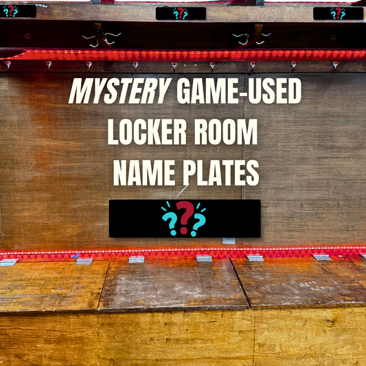 Mystery Game-Used Locker Room Nameplate