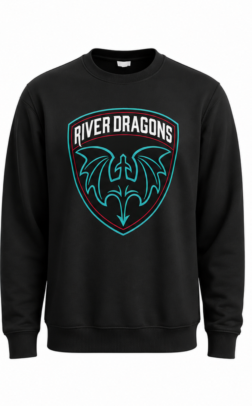 Youth Black Shield Crewneck