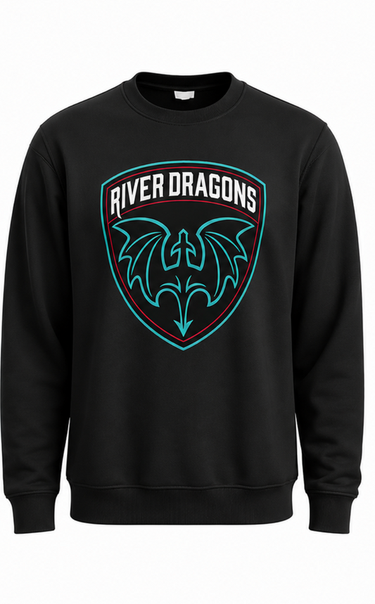 Youth Black Shield Crewneck