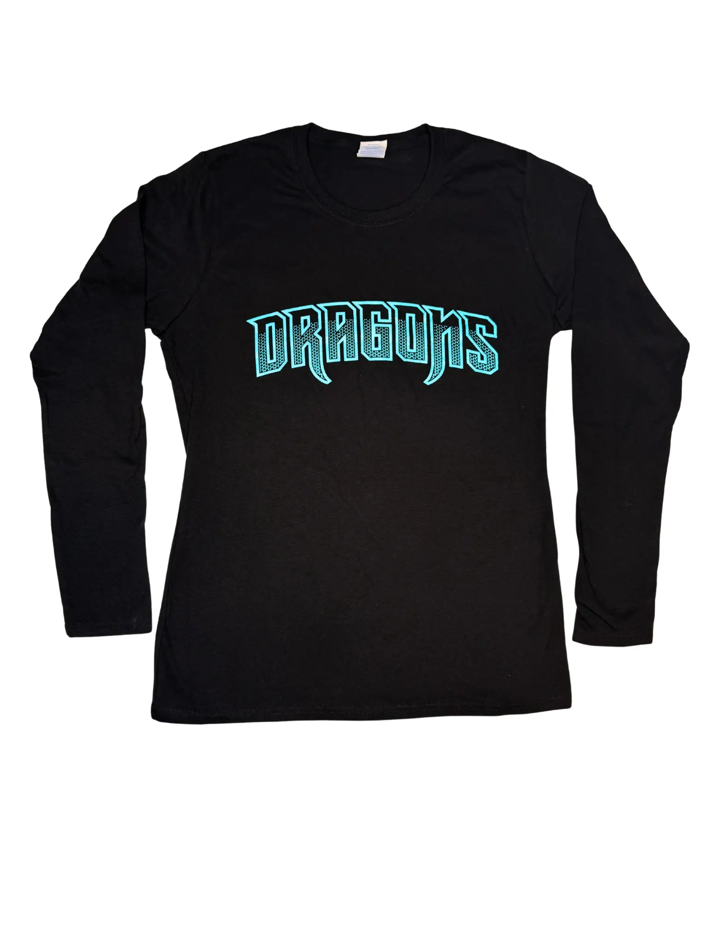 Womens Wordmark Black Long Sleeve SanMar