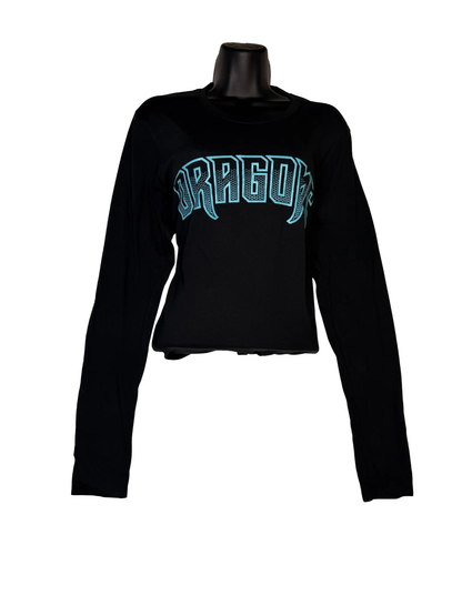 Womens Wordmark Black Long Sleeve SanMar