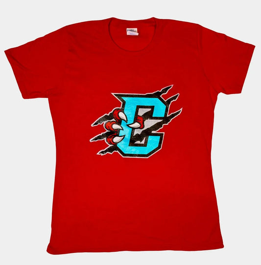 Womens Main Logo Red Short Sleeve SanMar