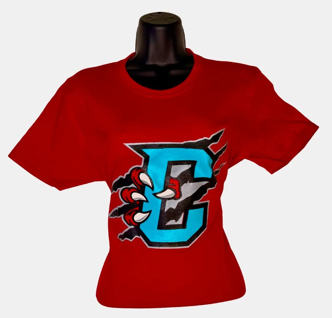 Womens Main Logo Red Short Sleeve SanMar