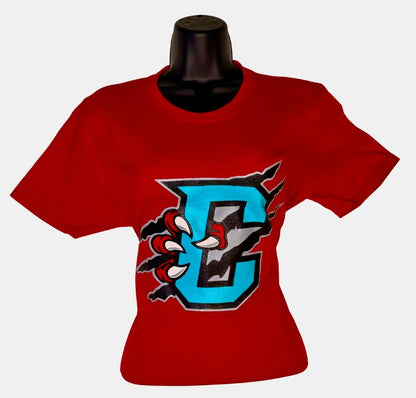 Womens Main Logo Red Short Sleeve SanMar