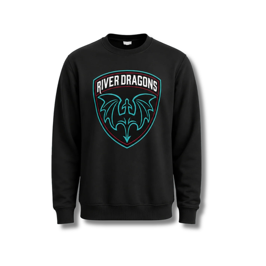 Youth Black Shield Crewneck